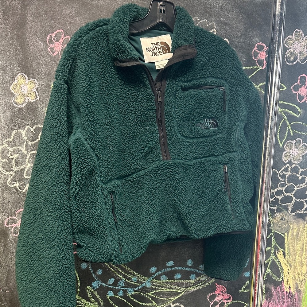 The North Face Dark Green Sherpa Jacket